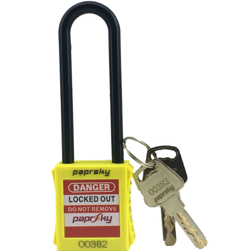 LOCKOUT SAFETY PADLOCKS White PS LOTO PPPR-76 (Long Shackle)